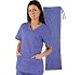 Medical Scrubs - Women's Mock Wrap/Flare Pant Set (Ceil Blue, Small)