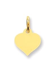 Genuine IceCarats Designer Jewelry Gift 14K Heart Disc Charm