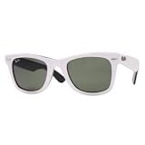 Ray-Ban RB2140 Original Wayfarer Sunglasses,White Frame/Black Lens,50 mm