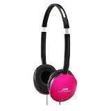 JVC HAS150PX Light weight Flat Folding Headphone (Pink)