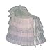 Ribbons and Lace Liner/Skirt and Hood w/ Valance - size: 16x32, color:Blue Ribbon