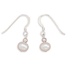 Fresh Water Pearl Sterling Silver Earrings - Classic & Perfect