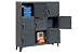 Heavy Duty Personnel Locker Multiple Tier 62x18x68 9 Doors Assembled Gray