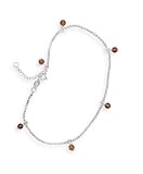 9+1 Extension Amber Bead Charm Anklet