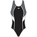 Speedo Ladies Endurance+ Rush Swimsuit (Size: 40) (Colour: Black / Ardesia / White )