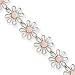 Sterling Silver Pink Opal Flower Bracelet