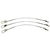 Heavy Duty Wire Leaders Black 12" 20lb 3pcs - Eagle Claw Tackle 08012-003, Fishing Terminal Tackle
