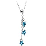 .925 Sterling Silver Zircon Cubic Zirconia Shooting Star Necklace