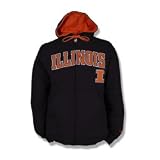 Illinois Fighting Illini Hooded Zip Sweatshirts - Tackle Twill