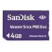 Sandisk 4GB Memory Stick PRO DUO (SDMSPD-4096, Static Pack)