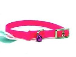Hamilton 12" x 3/8" Snag-Proof Braided Nylon Safety Cat Collar, Hot Pink