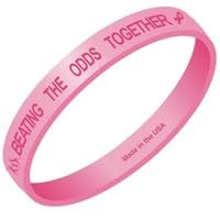 Beating the Odds Together Breast Cancer Awareness Pink Wristband
