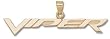 Dodge "Viper" 7/16" Charm/Pendant -14K/10K, Stainless Steel or Gold Plated