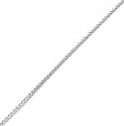 Rhodium Plated Sterling Silver Chain Necklace, 18 in long, 2.5mm wide Franco