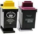 Compatible Lexmark 50 / 17G0050 & 20 / 15M0120 Black &  Colour Printer Ink Cartridge Pack For Use With: P3120 P704 P706 P707  Photo Jetprinter, Z700 Z705 Z706 Z707 Z708 Z703 Z710 Z715 P3140 P3150,  Color Jetprinter 3100, P3100, P700, P703/ P705/ P708 Photo Jetprinter