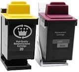 Remanufactured Lexmark 20 ( 15M0120 ) Lexmark 50 ( 17G0050 ) Black and Colour Ink Cartridge Set for Lexmark Printers