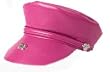 Large Magenta Flat Biker Hat for Dogs