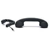 Retro Handset for All Mobile Phones - Soft Touch Black - PART OF GIZMO ACCESSORIES RANGE