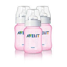 Philips AVENT 9 Ounce BPA Free Bottles - Pink