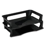 Search : Nesting Plastic Letter Trays, 2 Trays, Black (RUB63521)
