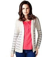 Per Una Open Front Striped Cardigan