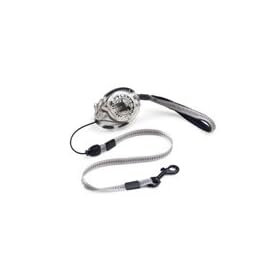 Planet Dog Retractable Zip Lead Leash-NEW COLORS-CHROME/TITANIUM OR BLUE OR ORANGE