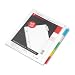 Oversized Insertable Tab Indexes, Clear Reinforced, White, 5 Multicolor Tabs WLJ55205