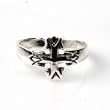 Sterling Silver Toe Ring - Cross - 10mm Band Width