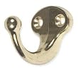 Battalion 1HGL7 Coat and Hat Hook, 1 Hook End, Brass