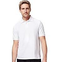 XXXL Blue Harbour Pure Cotton Short Sleeve Polo Shirt with Stay New™