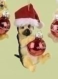 German Shepherd - 4 Puppy DOG W/SANTA HAT HOLIDAY ORNAMENT