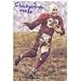 Charley Trippi Autographed/Hand Signed Goal Line Art Card with HOF 68 (blue)