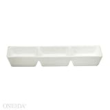 Oneida Fusion Arq 3-Section Dipping Dish, 7 1/4 in Dinnerware