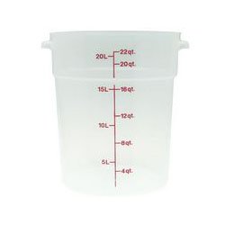 Camware Translucent Round Food Storage Containers, 22 Quart (RFS22PP) Category: Round Storage Containers and Lids