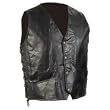 Diamond Plate Black Genuine Leather Biker Vest XXL (Mens 46-48 Ladies 22-24)