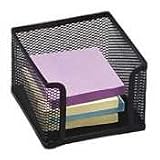 SPR90208 - Memo Holder, Steel Mesh, 4-1/4Wx4-1/4Dx3-1/4H, Black