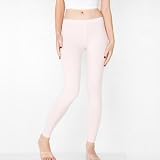 American Apparel - Cotton Spandex Jersey Legging, Light Pink, L