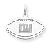 Sterling Silver New York Giants Large Ny Football Charm - NF1308SS