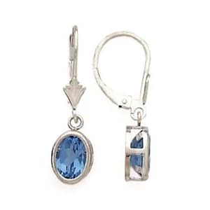 Exquisite Blue Topaz Earrings Set in Fine 925 Silver by