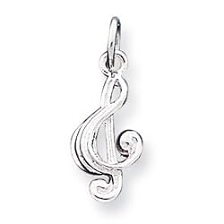 Sterling Silver Treble Clef Charm