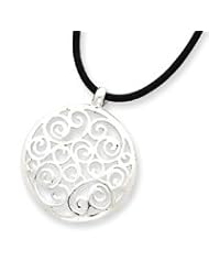 Sterling Silver Round Cord Necklace QG2087-18"