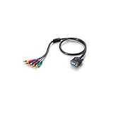LevelOne YCC-9007 Erweiterung Kabel f&uuml;r Video/Audio (RCA (M) auf HD-15, Mini-Phone 3,5 mm) 0,7 m