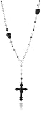 TARINA TARANTINO "Classic" Black Skull Rosary Necklace