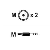 Belkin Rca/3.5Mm Jack Cable * 2Xrca-M/3.5Mmstereo-M;.15cm