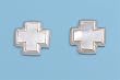 Silver Earrings with Stone - Mother of Pearl - Height: 12 mm