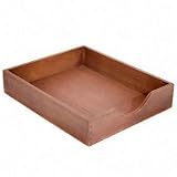 Carver Wood Products Wood Desk Tray, Letter Size, Walnut