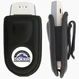 Samsung SPH-A700 / SPH-A740 / SPH-A760 / SPH-A800 / SPH-A860 / SPH-A900 / SPH-A960 Premium Quality Cell Phone Pouch Case - Includes TWO Bonus Charm Holders - Colorado Rockies - Oficially MLB Licensed