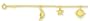 Moon, Star & Sun Ankle Bracelet - JewelryWeb