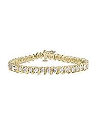 Diamond S Tennis Bracelet : 14K Yellow Gold - 5.00 CT Diamonds
