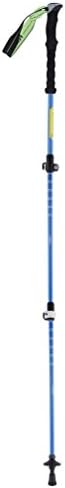 Czaing Anti Shock Ultralight Carbon Fiber Himal Hiking poles/Walking Stick/Trekking Poles Quick Lock EVA Antiskid Handle 1 Stick(Blue)